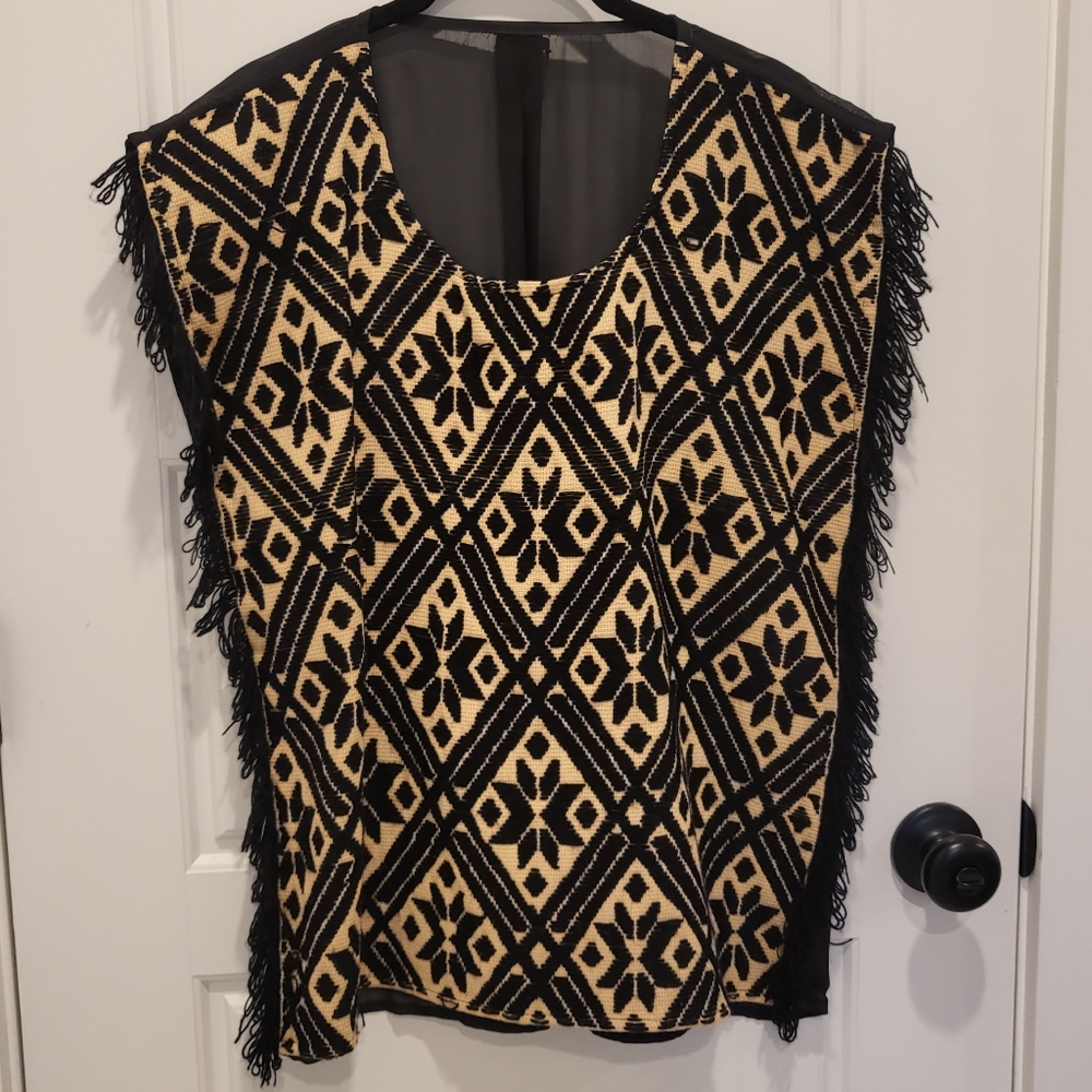 Handmade woven textile top hecho en Mexico